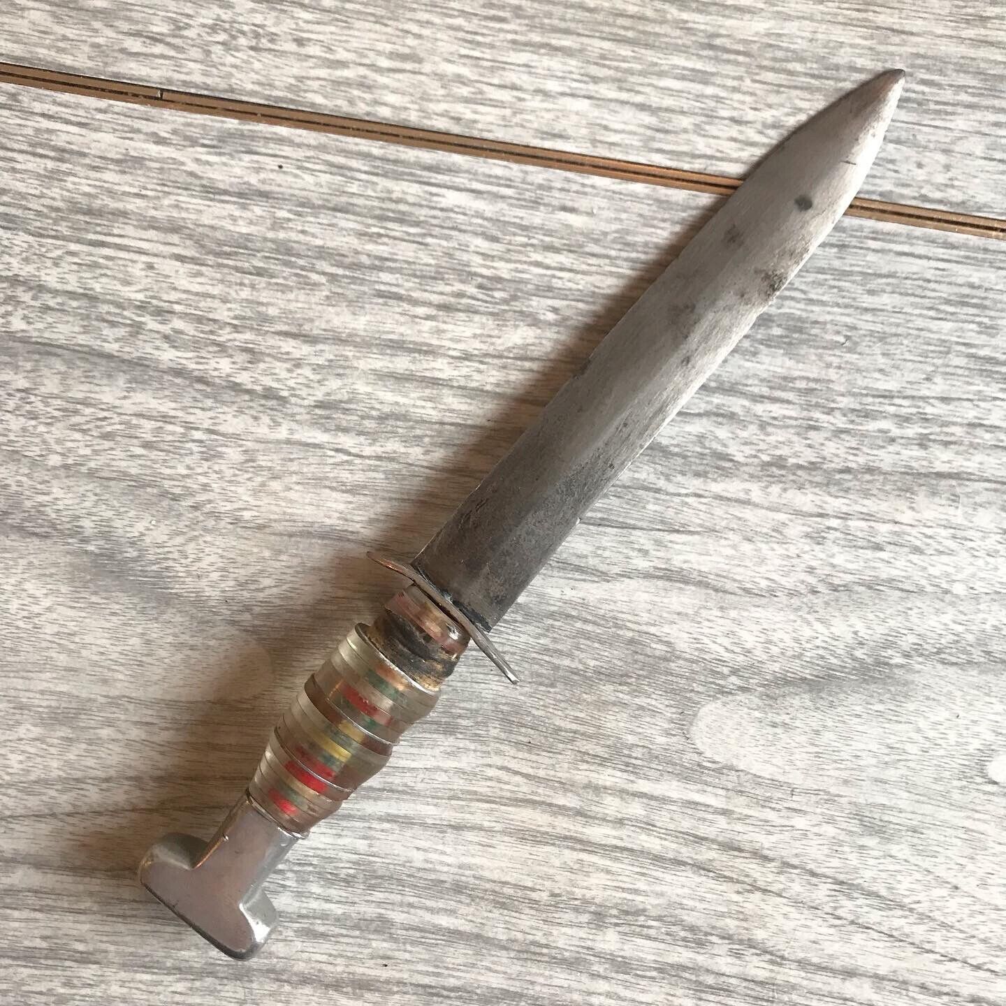 WWII theater made fixed blade trench art fighting knife dagger