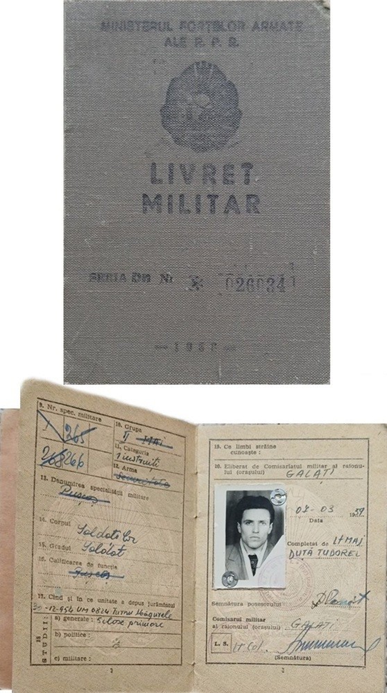 ROMANIA 1954-1956 Soldier Military Service Booklet Armed Forces Ministry 407-1