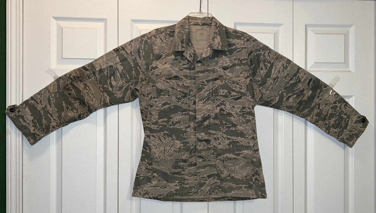 US Air Force Military TIGER Camouflage Utility Field Coat Jacket - 38R - REGULAR