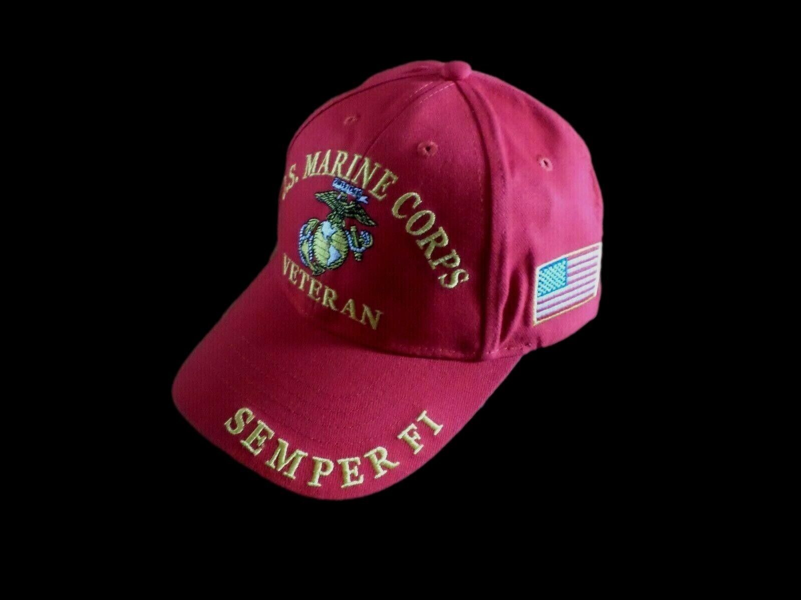 U.S Military Marine Corps Veteran Semper FI USMC Licensed Baseball Hat Cap 