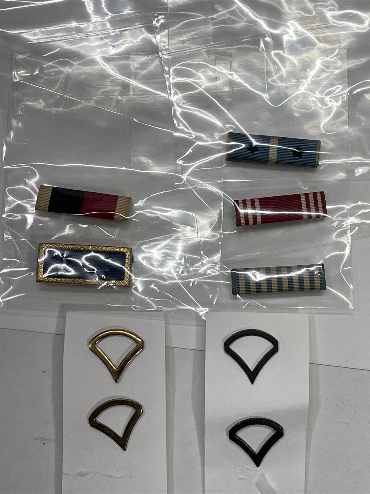 Lot of 9 Vintage Military Pins Army USUniform Collar Ranks Conduct Citation etc