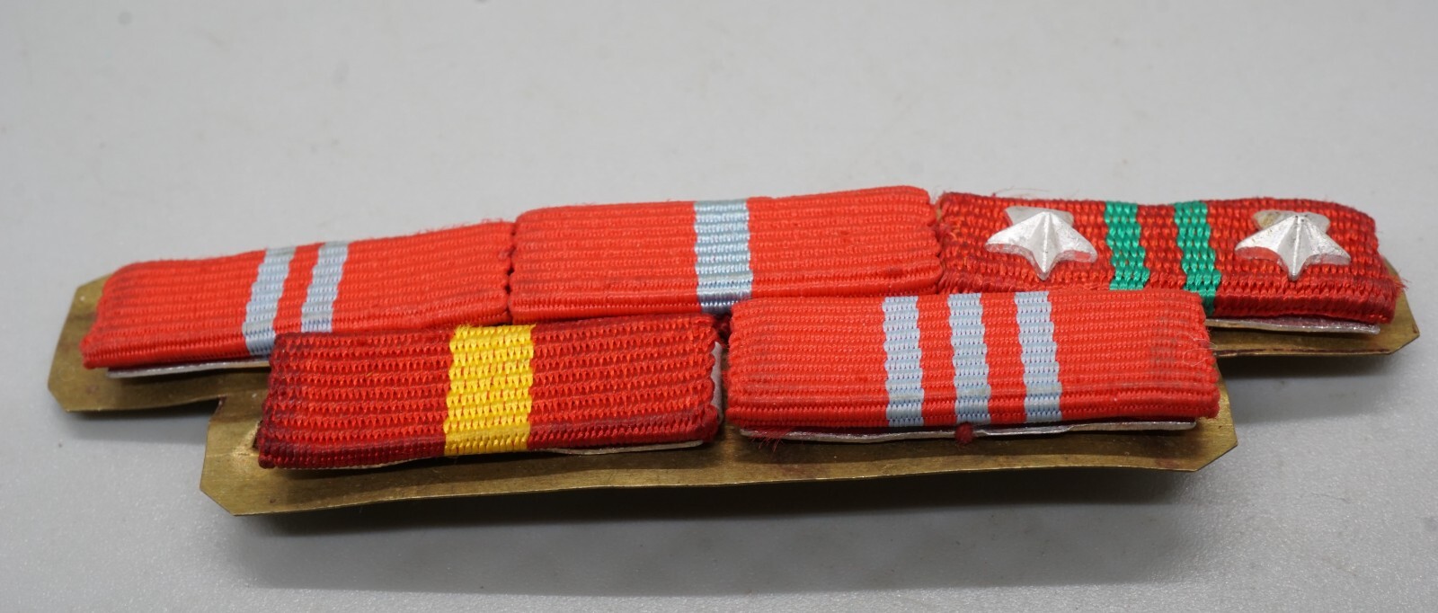 WWII Communist Vietnam Army Large 5 Ribbon Bar GREAT SHAPE