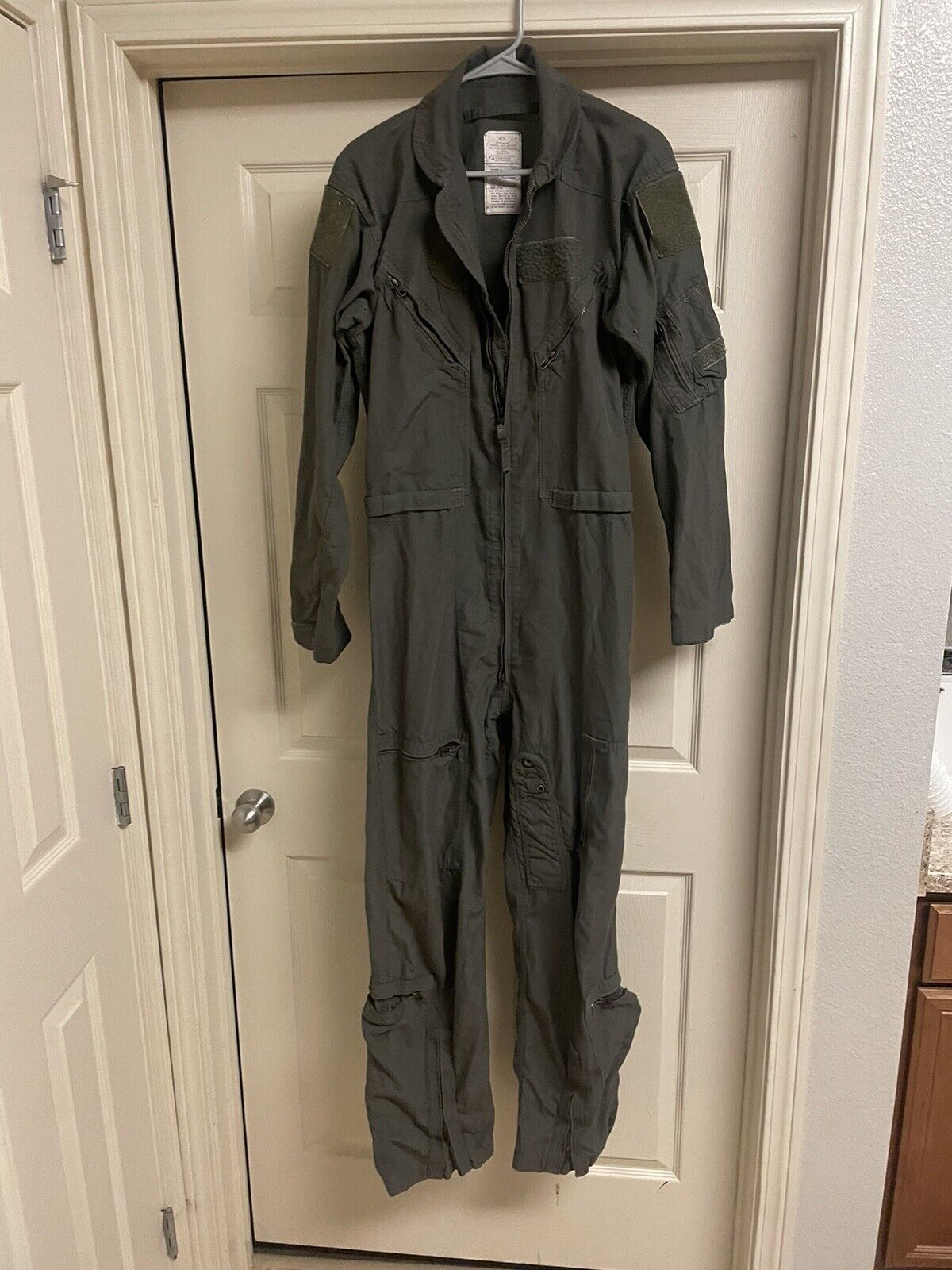 Flight Suit Coveralls Flyers Size 40L Sage Green CWU 27/P US Military Overalls