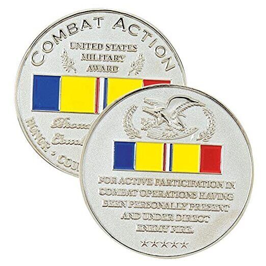 MEDALS OF AMERICA EST. 1976 Combat Action Ribbon Challenge Coin 