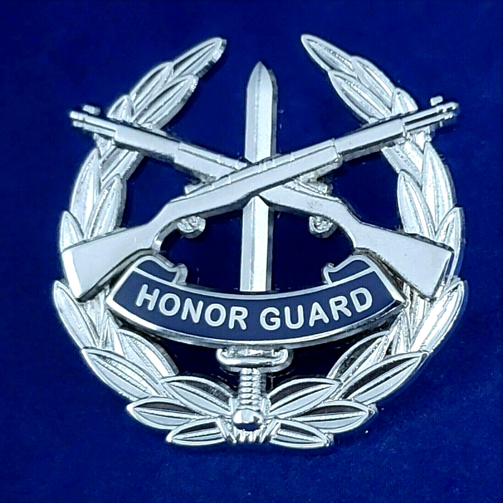 HONOR GUARD PIN, CROSS RIFLE-SWORD- LEAF   Item #118 OUT OF STOCK