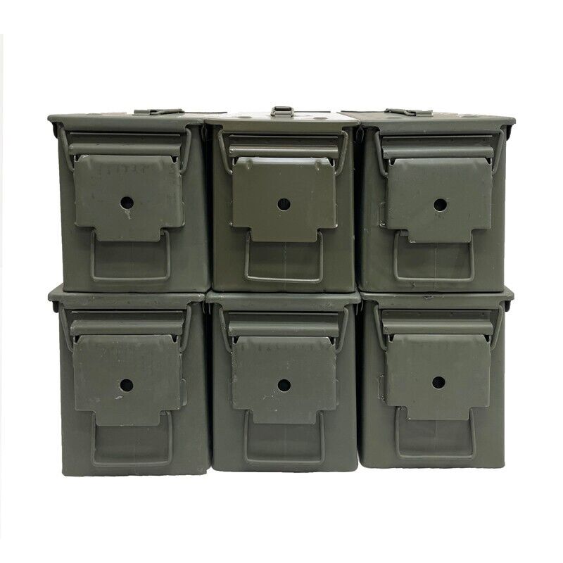 Ammo Can M2A1 aka 50 Cal can Grade 1 US Military Surplus 6 pack
