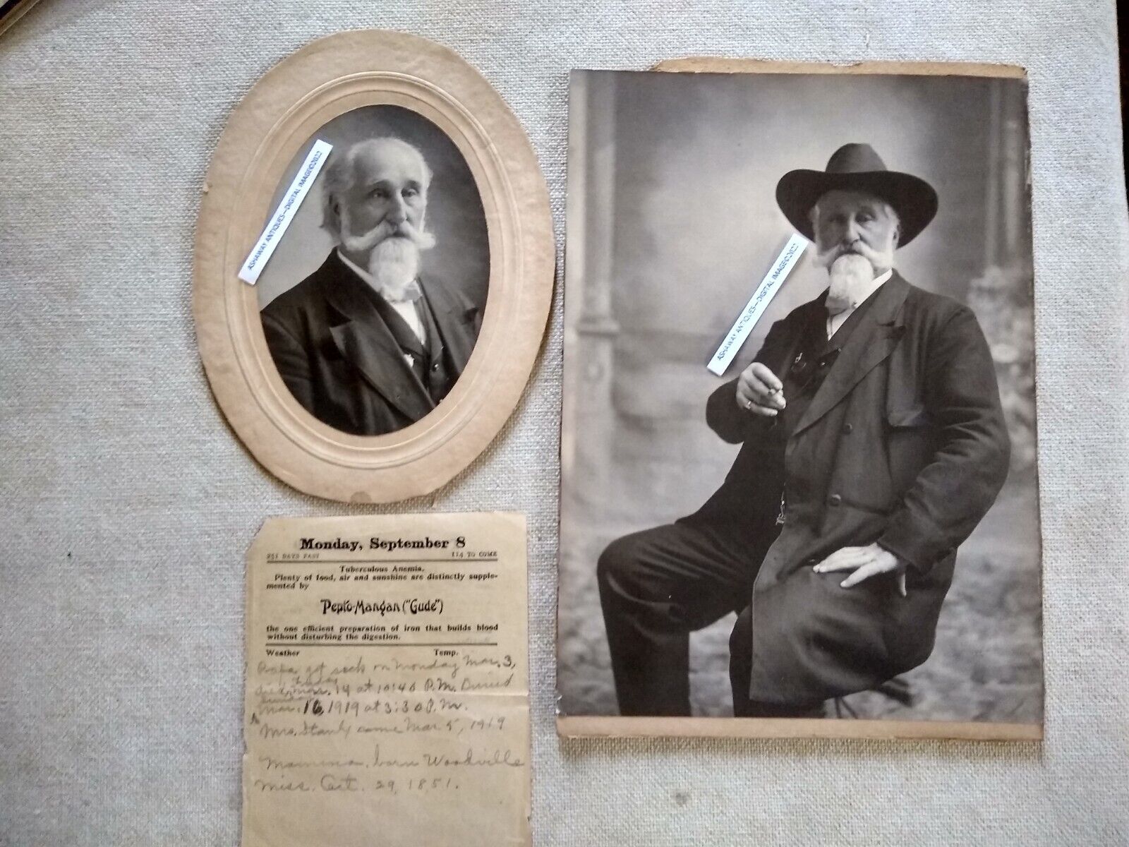 Photos & DOCUMENTS 1880s-1900s/Confederate Dr. Claudius E.R. King/SAN ANTONIO TX