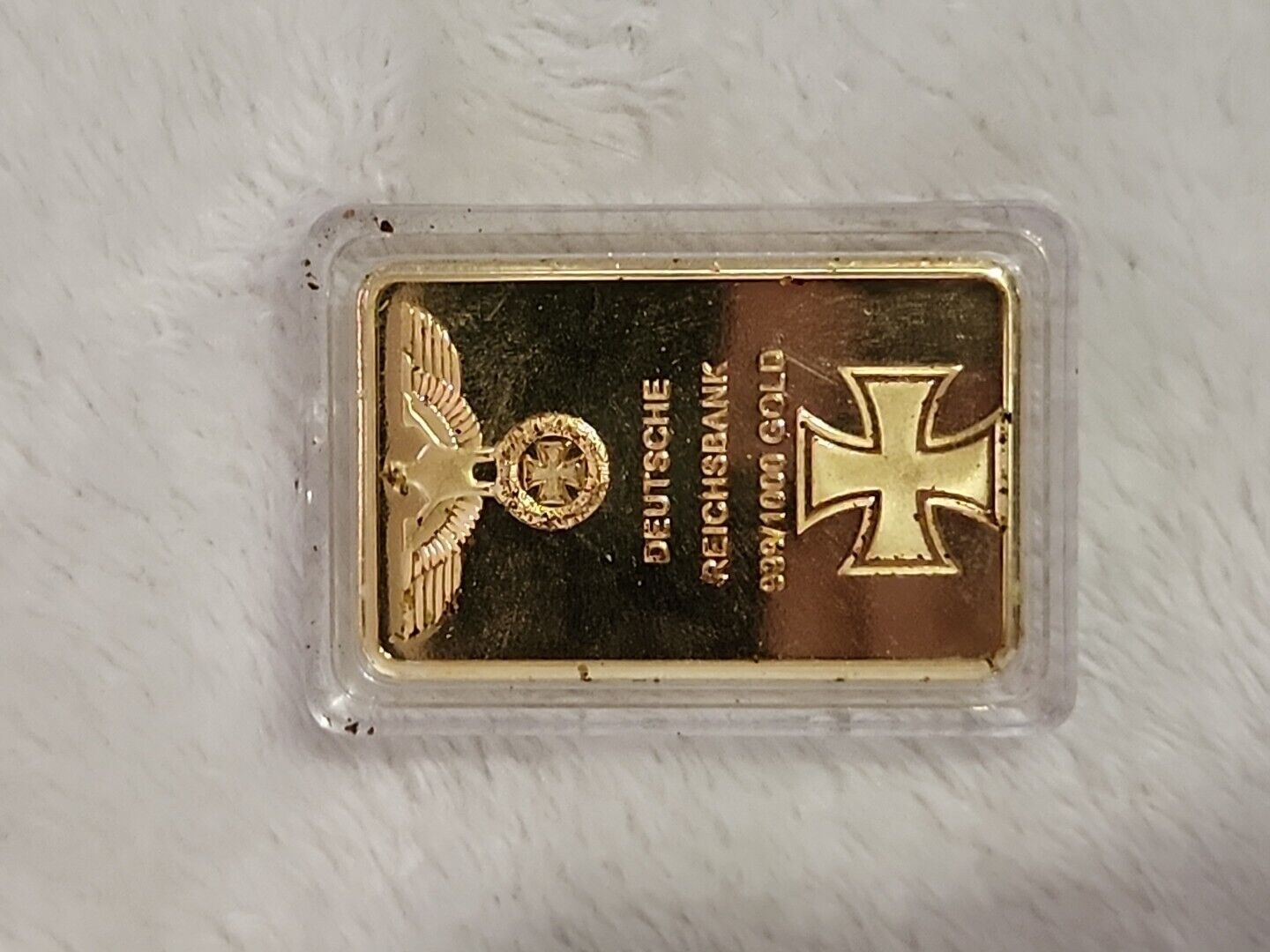 MODERN COPY OF A WW 2 GERMAN DEUTSCHE REICHSBANK 999/1000 GOLD INGOT