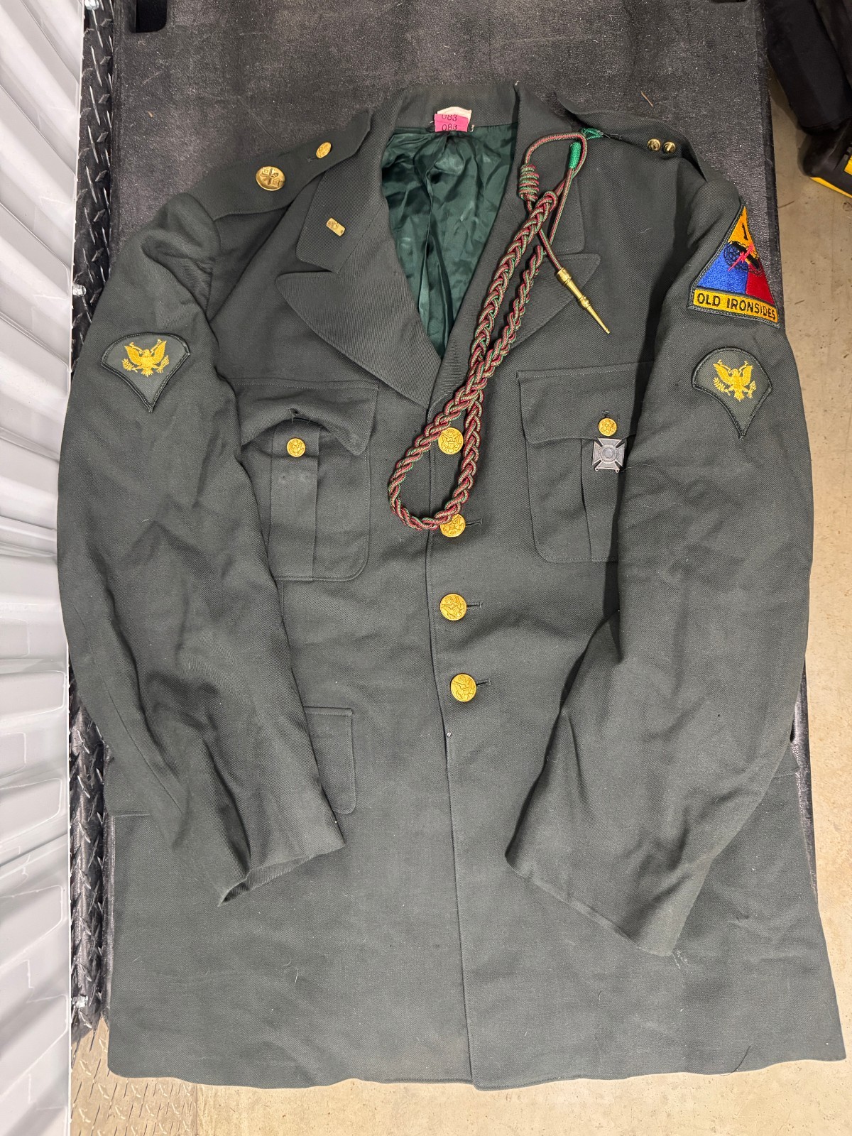 US Army 1st Lt Class A Green Uniform Jacket 101st CIB