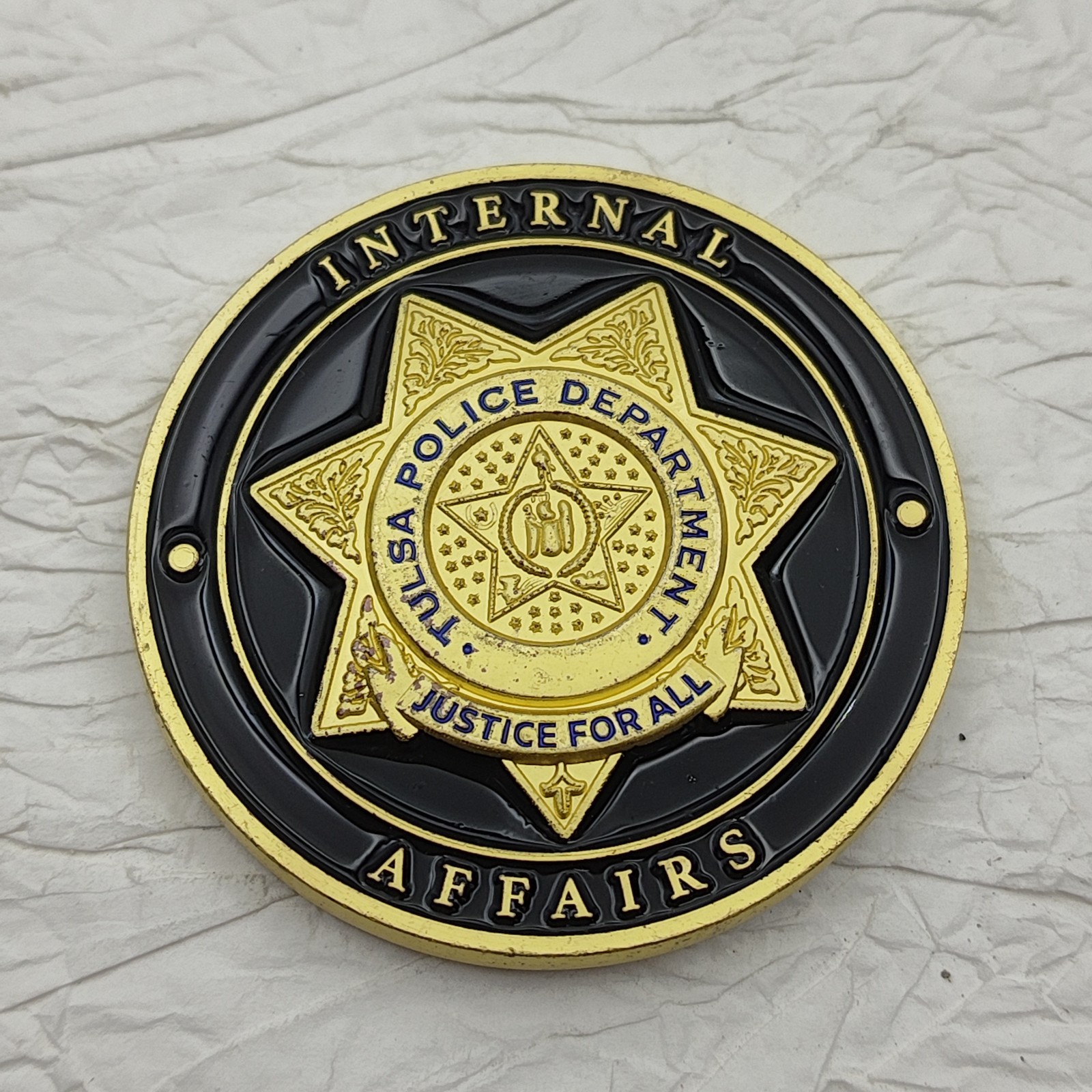 Tulsa Police Department Internal Affairs Challenge Coin #2