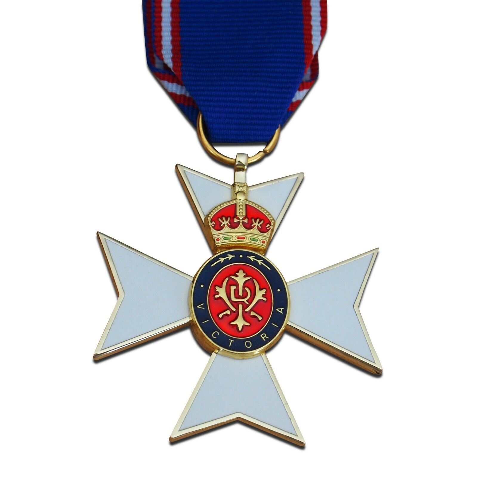 ROYAL VICTORIAN ORDER CROSS MEDAL RVO Maltese Cross British Empire Medal Copy 