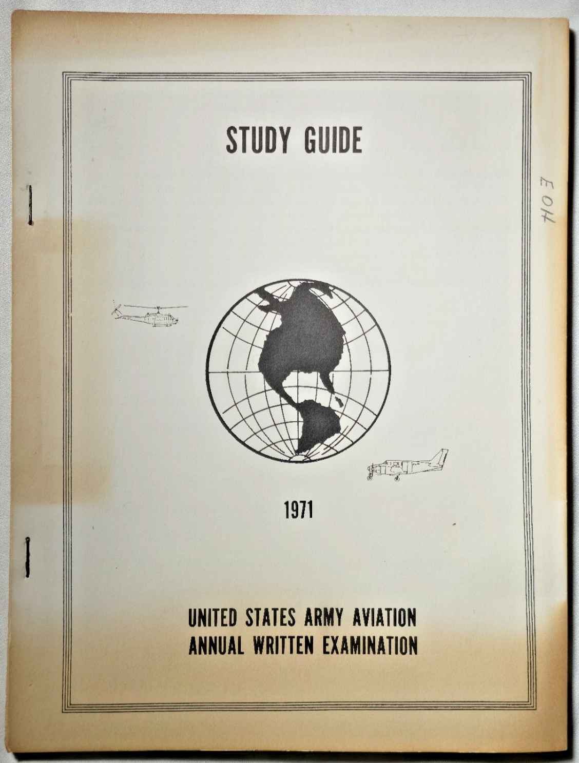 1971 Study Guide United States Army Aviation Annual Written Examination
