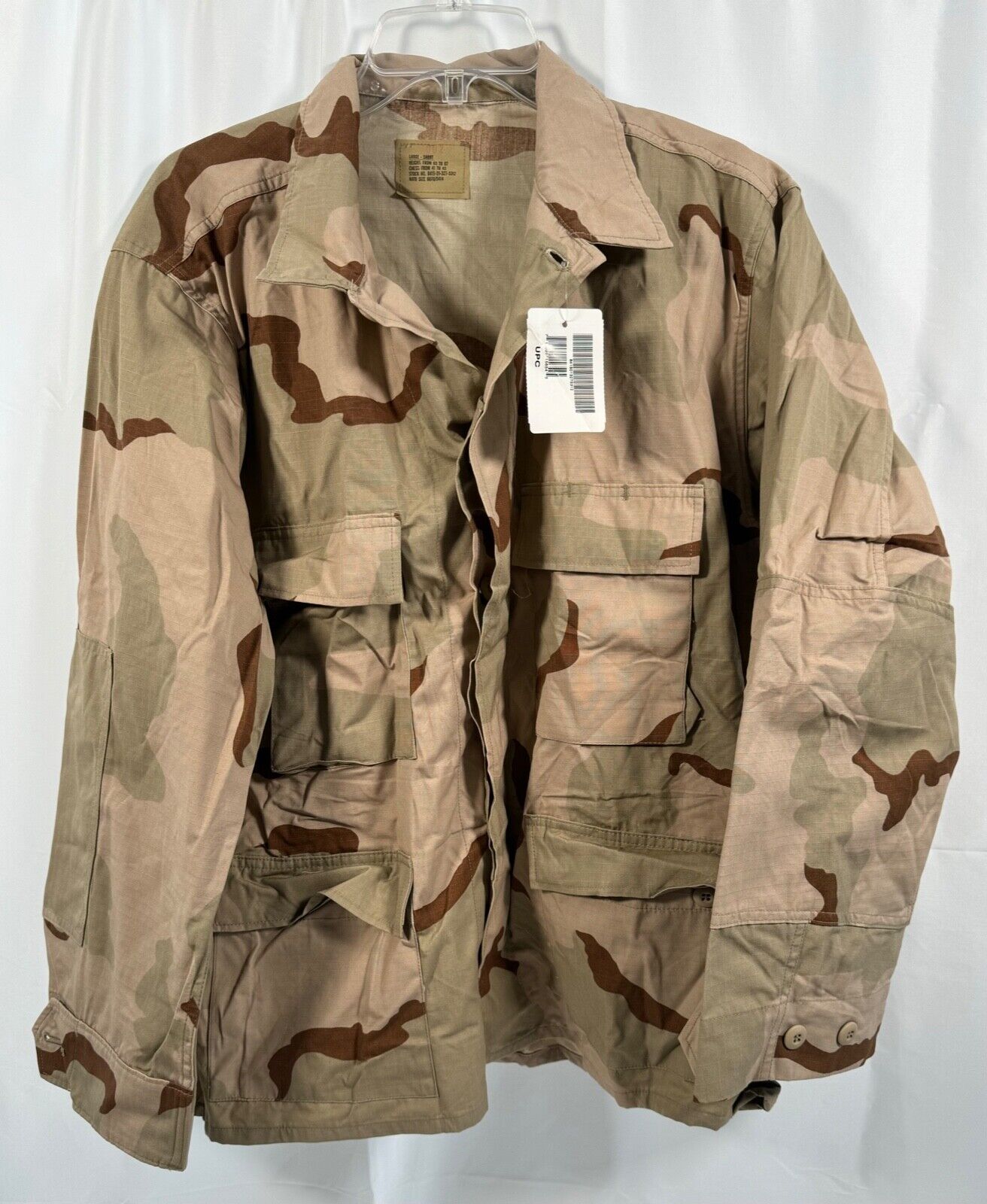 New US Army USGI DCU Desert Camo Combat Uniform Coat Jacket Large Short