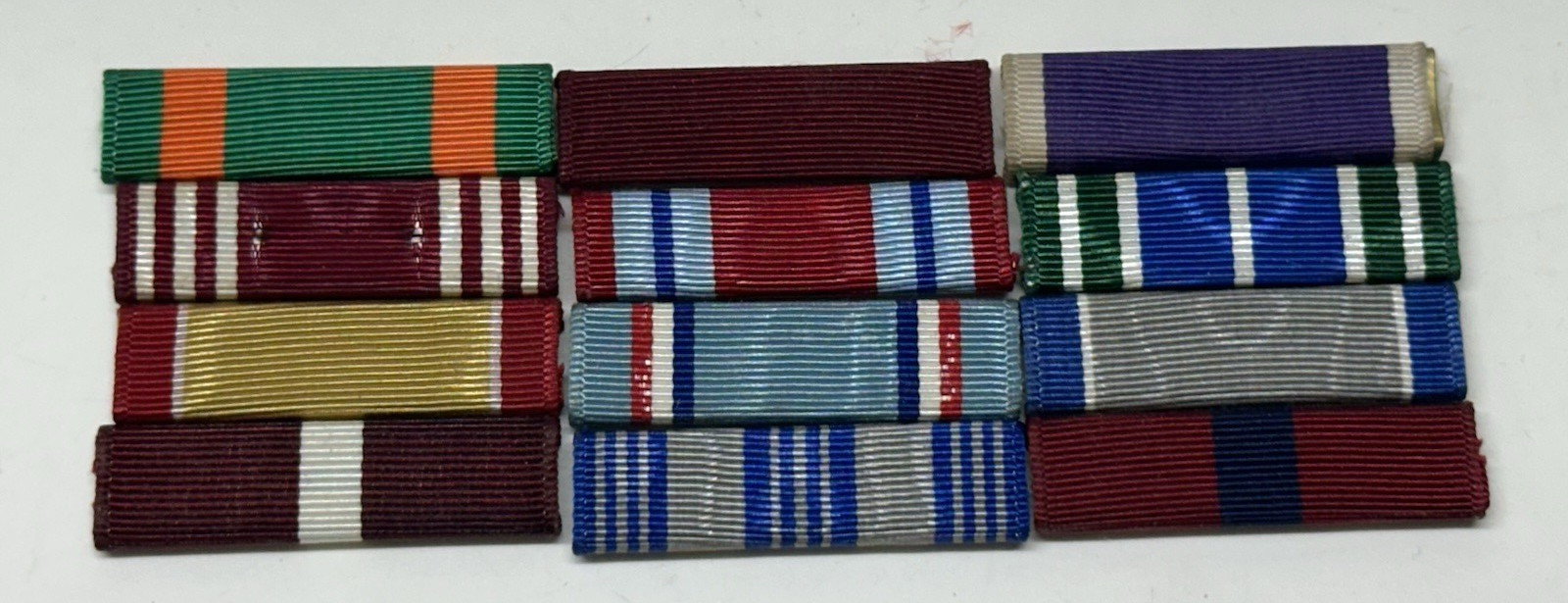 Vintage Military Ribbon Bars Army Navy Air Force Marines Coast Guard Group C 12