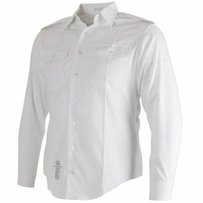 US Army ASU White Dress Long Sleeve Uniform Shirt 17 x 34 and 35 sleeve X-Large