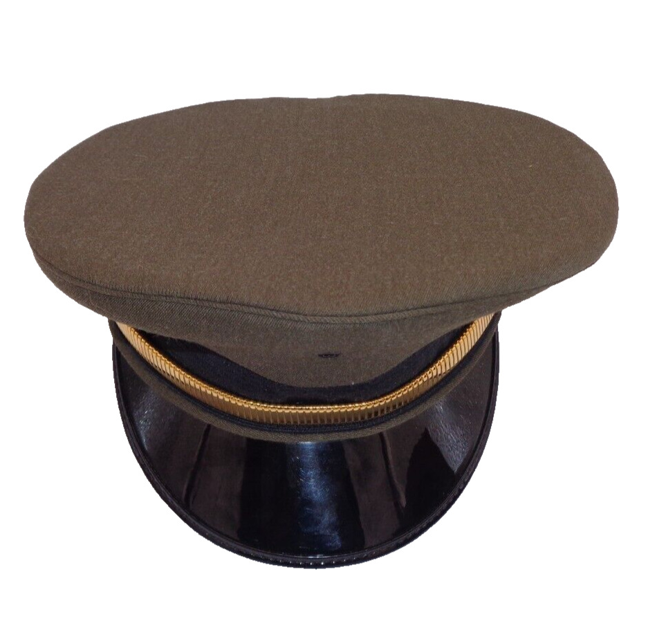 Bancroft Uniform Military Cap Green Hat Sz 7- 1/8 USA Made