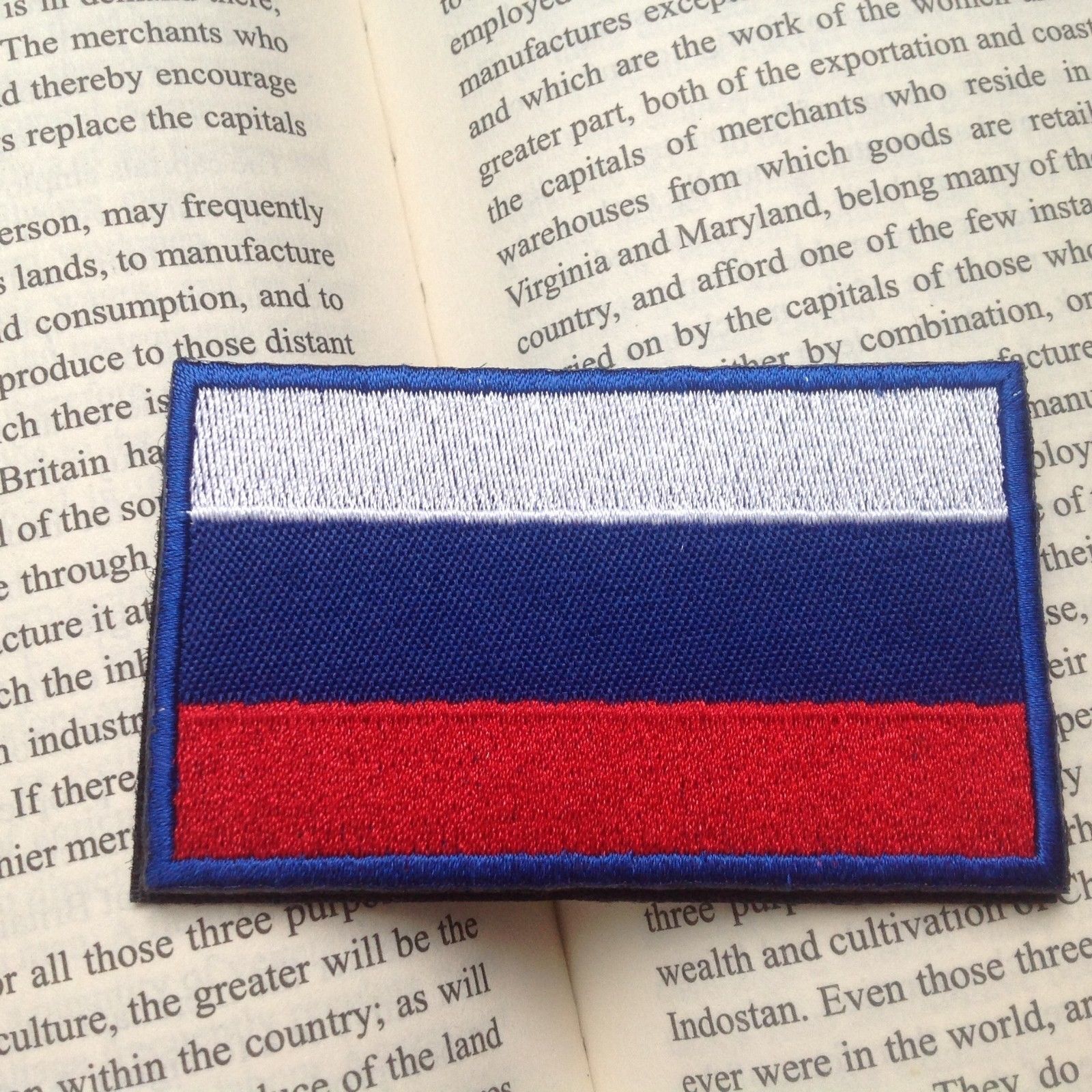 NEW Russia Country Flag Russian FLAG EMBROIDERED HOOK PATCH RU BADGE