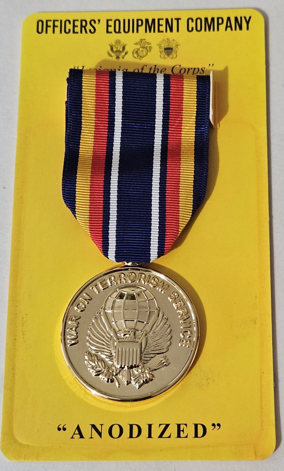 "War On Terrorism Service" Medal Anodized - New