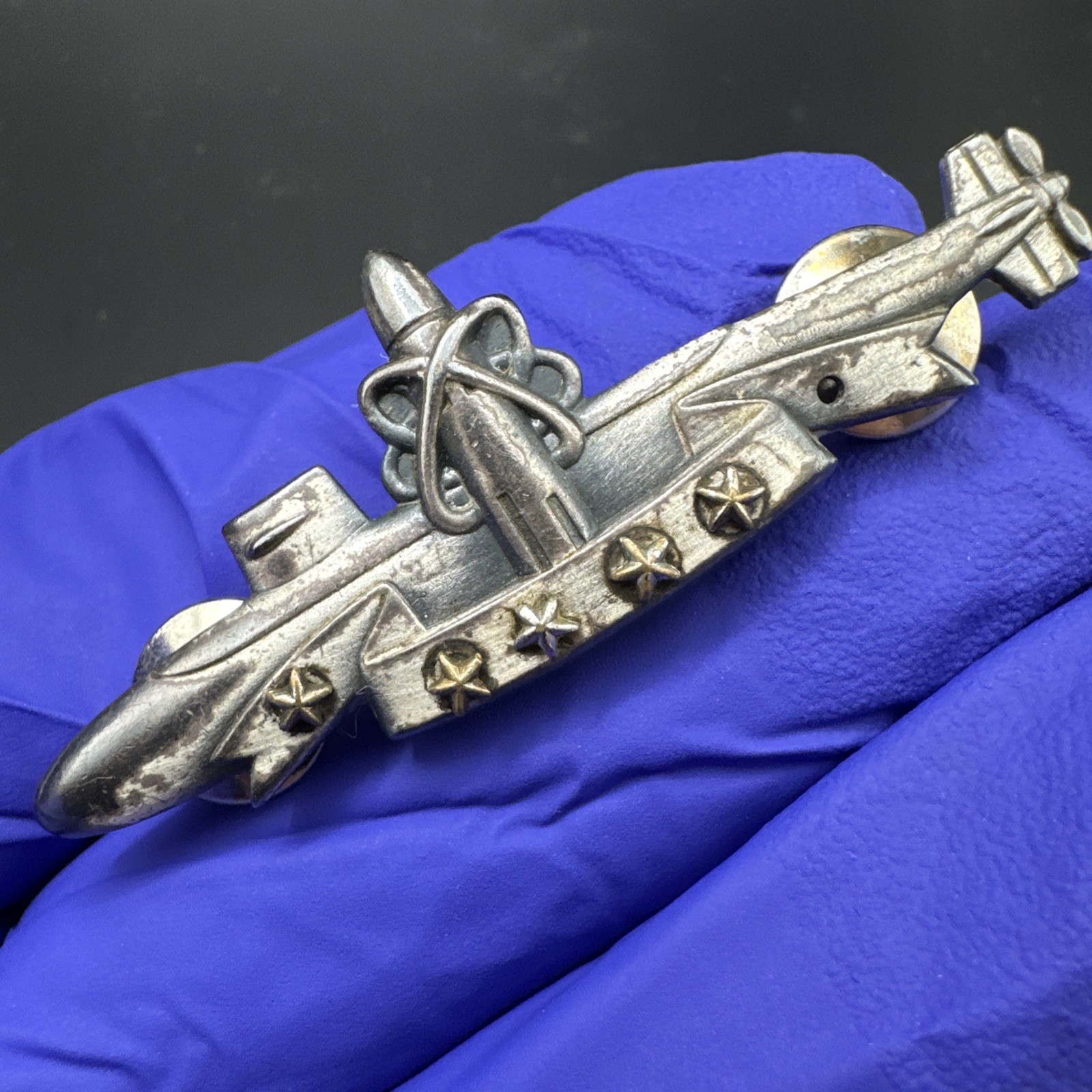 Vietnam War US Navy SSBN Deterrent Patrol Submarine Badge 5 Star V-21-n Vanguard