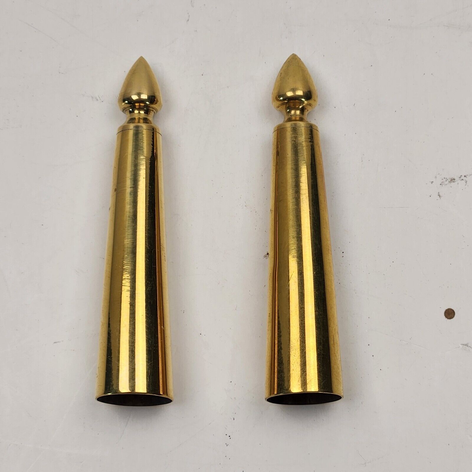 Civil War Period Brass Springfield Scabbard Tips for Bayonet Scabbards Lot of 2