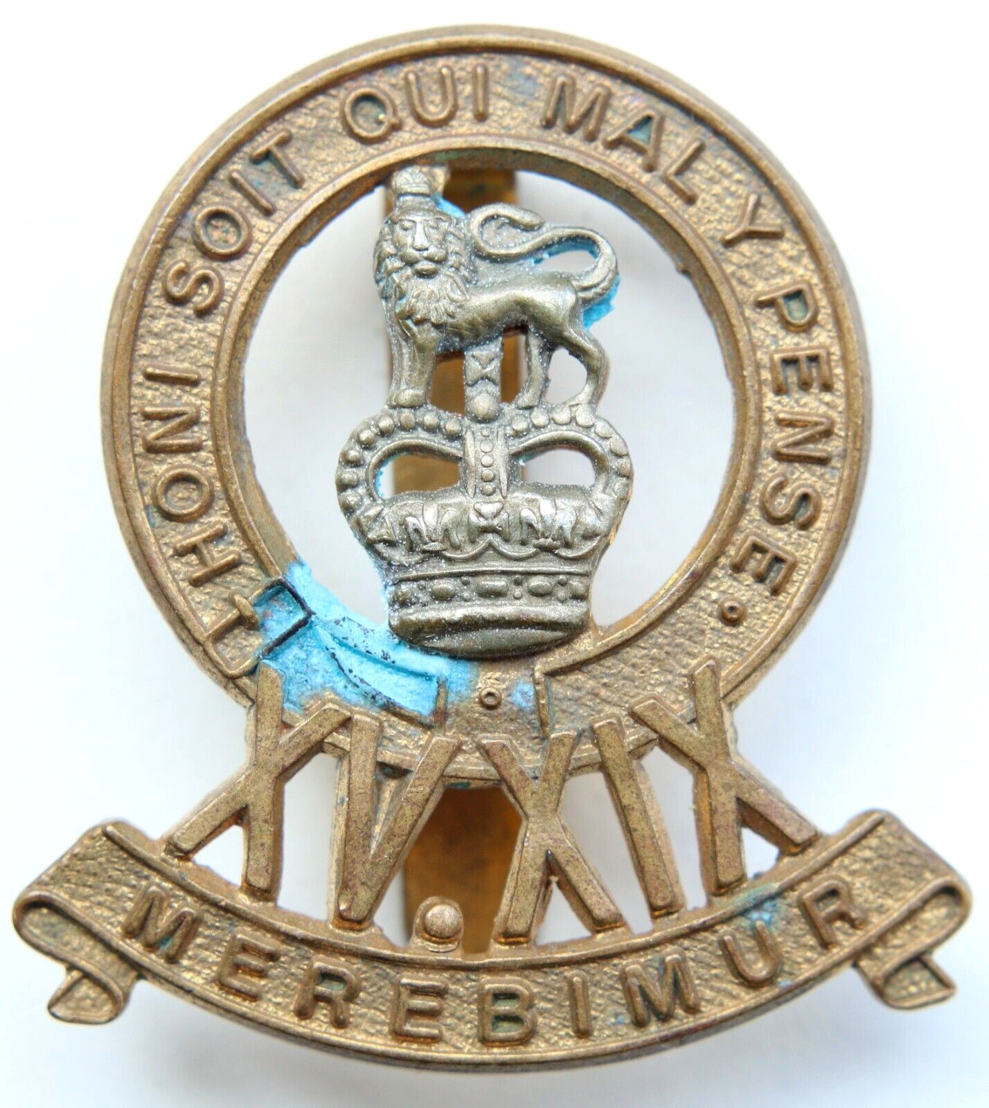 United Kingdom British Merebimur 15/19th Hussars Regiment Cap Badge