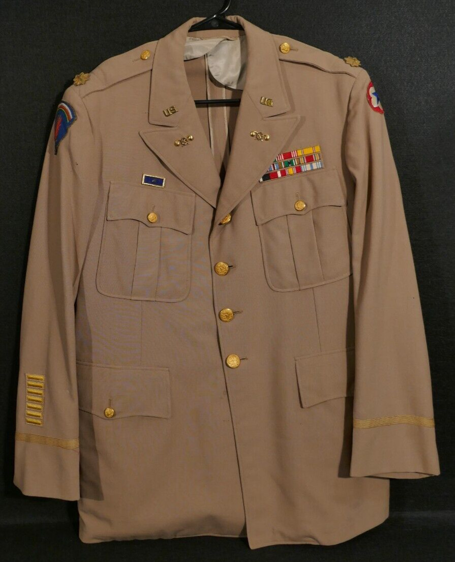 WW2 - Korean War Army Chemical Corps Majors Uniform Tailored Europe HQ 9 Ribbons