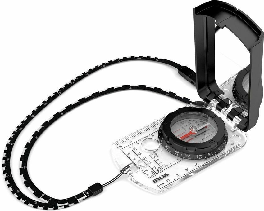 Silva Ranger 2.0 US Liquid-Filled Mirror Sighting Compass Black w/Scale Lanyard