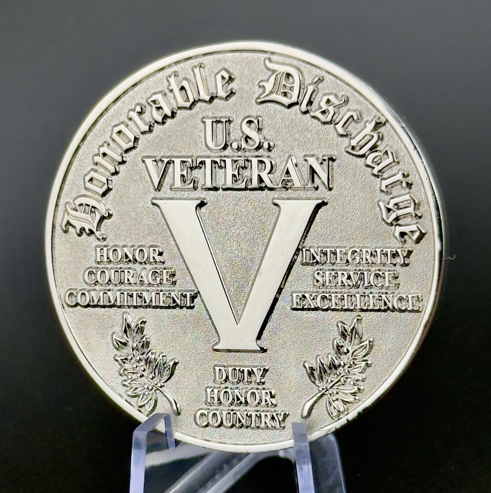 U.S. Veteran Honorable Discharge Personalized Challenge Coin Army Retirement