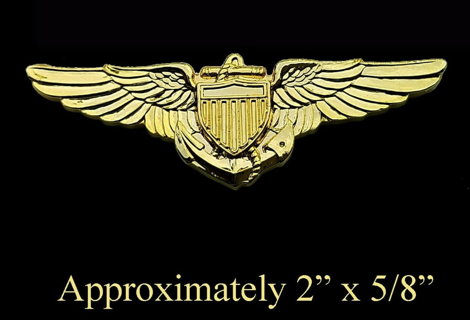 Replica Gold Pilot Wings Pin - Navy - About 2\