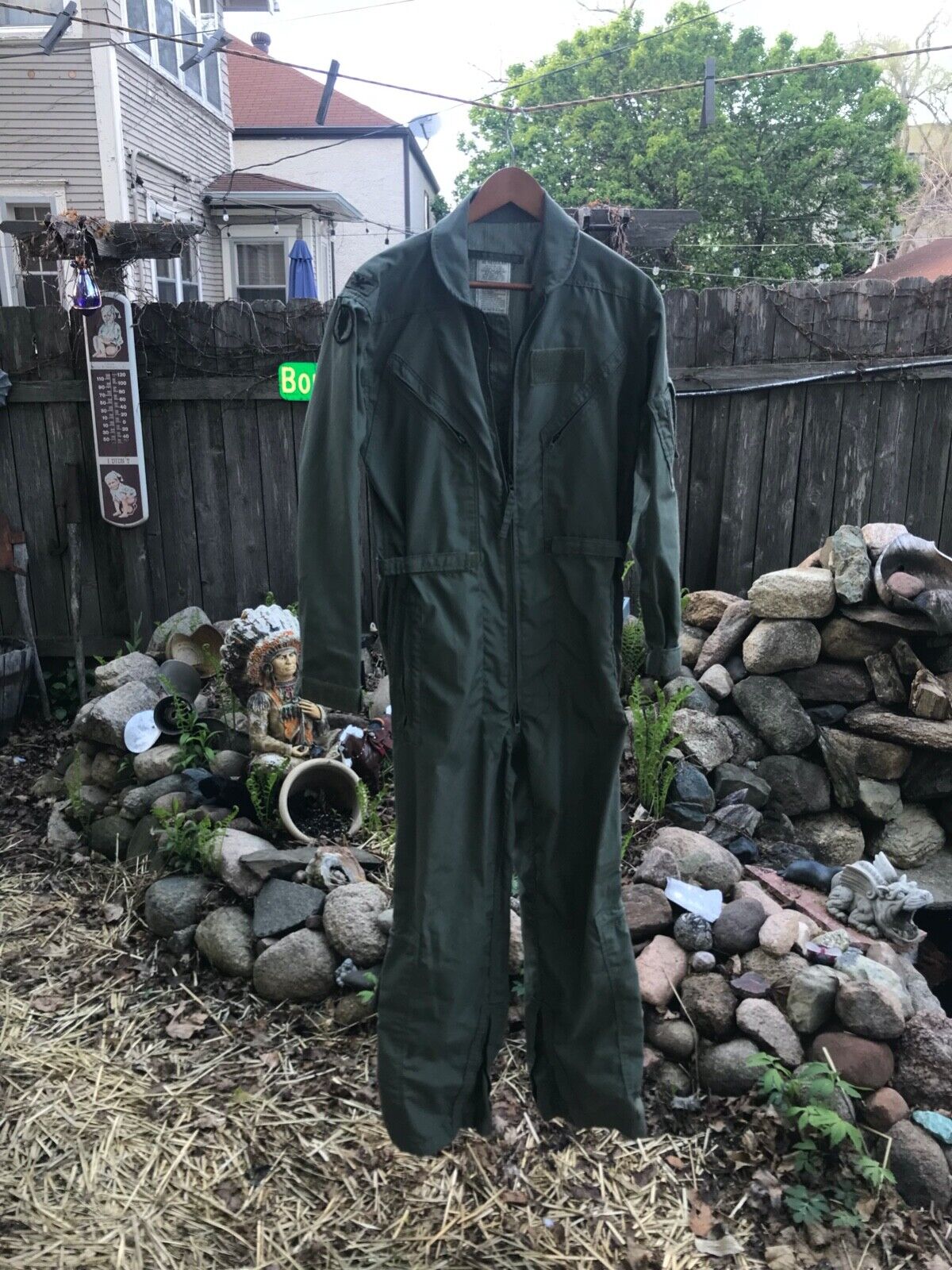 US Military Coveralls Flyers Summer Fire-Resistant 40 Regular Green