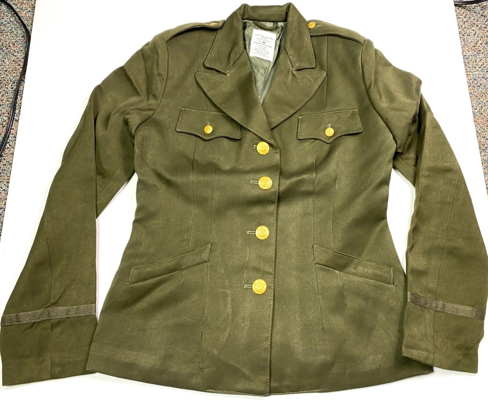WWII US ARMY WOMEN'S FEMALE OFFICER PX CLASS A JACKET TUNIC-MEDIUM