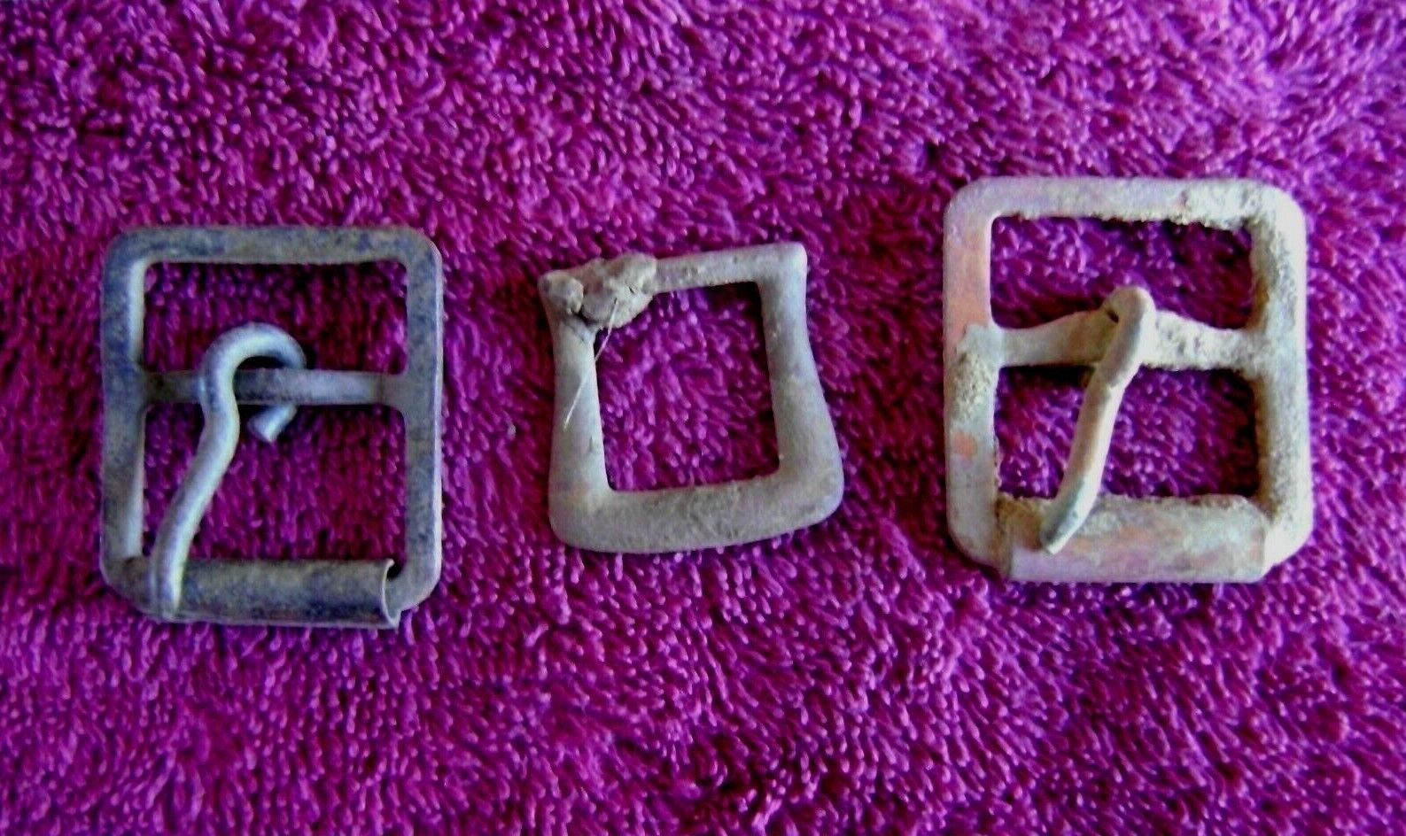 (3) BRASS BUCKLES FOUND IN EXTICT TOWN OF PORT HUDSON, LOUISIANA