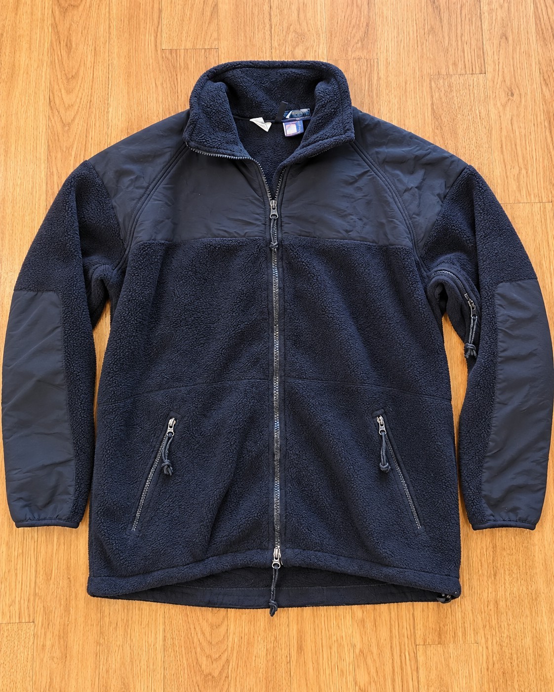 USGI Peckham Polartec 300 Fleece Jacket Large Black ECWCS Damaged Needs Repair D