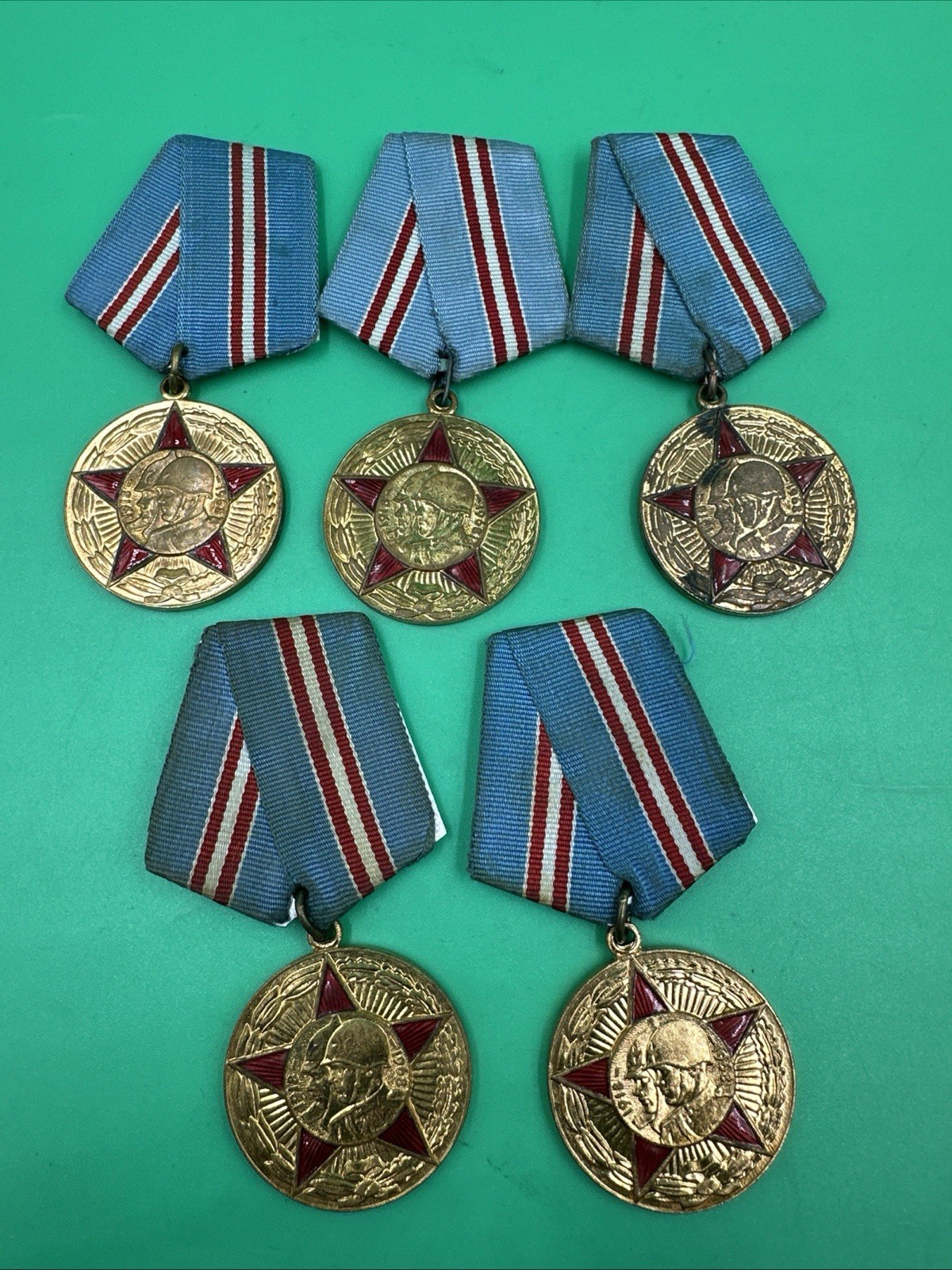 Vintage Lot Of 5 Soviet Jubilee Medal "50 Years of the Armed Forces of the USSR"