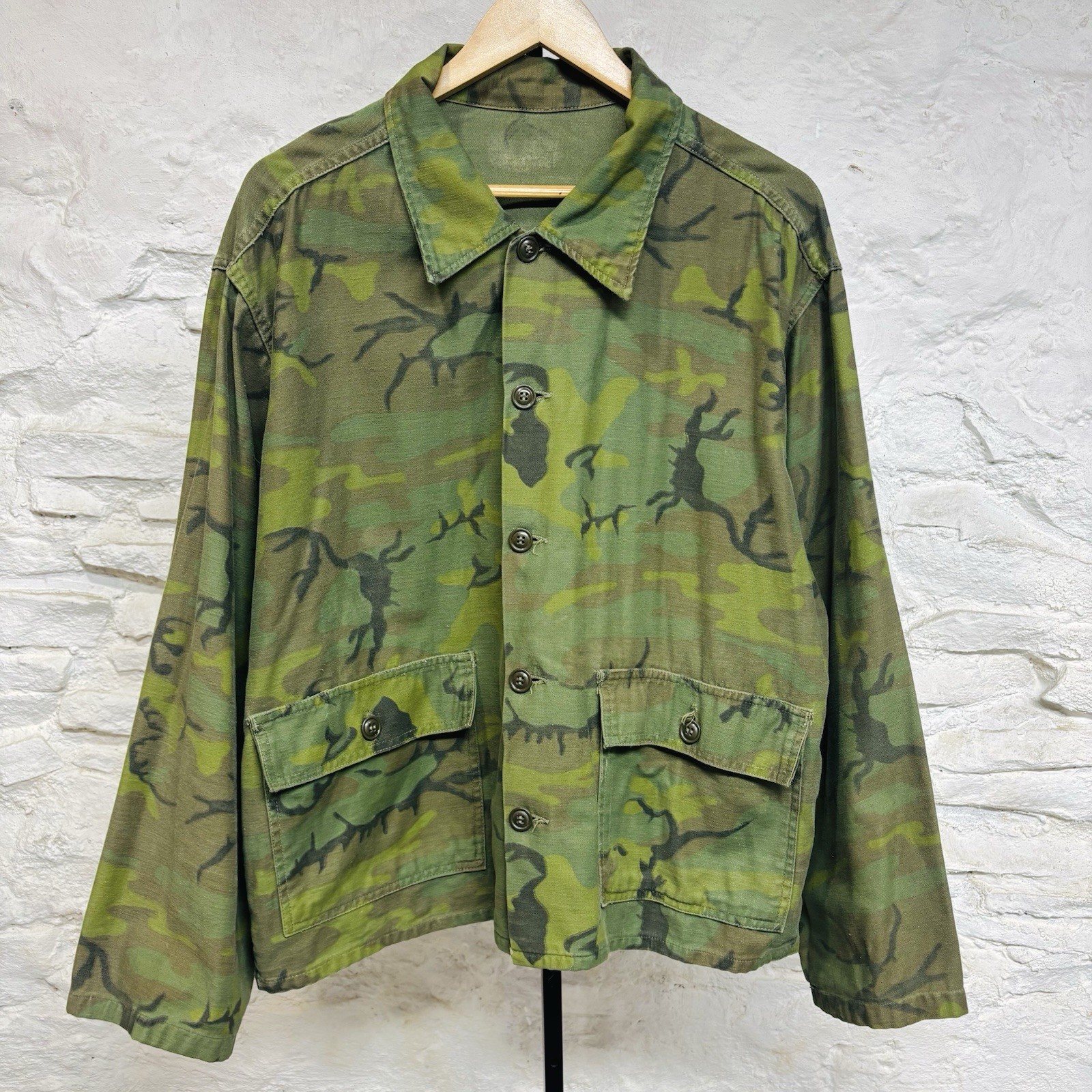 Vintage 60s ARVN Invisible ERDL Camo Field Shirt Jacket Vietnam War Era
