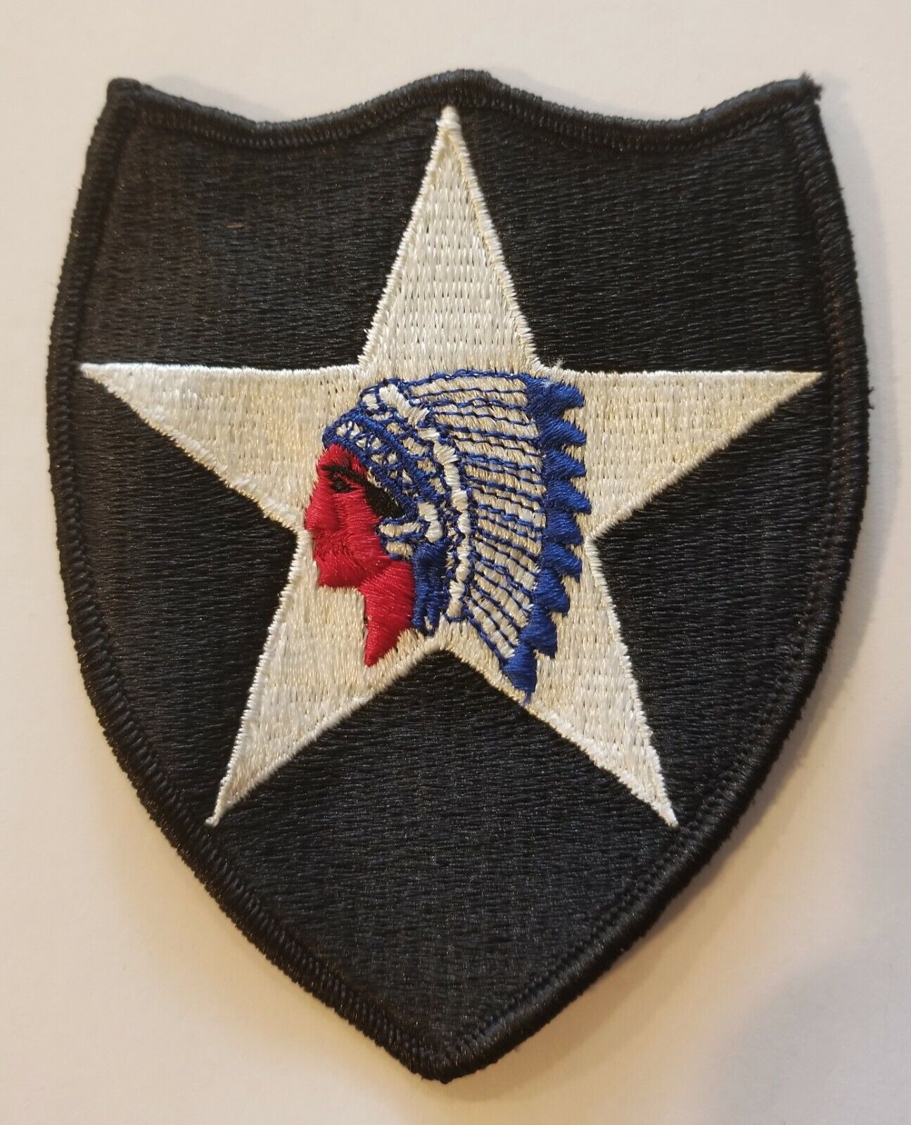 US ARMY 2ND INFANTRY DIVISION THE BIG INDIAN PATCH - US GOVERNMENT ISSUE USGI