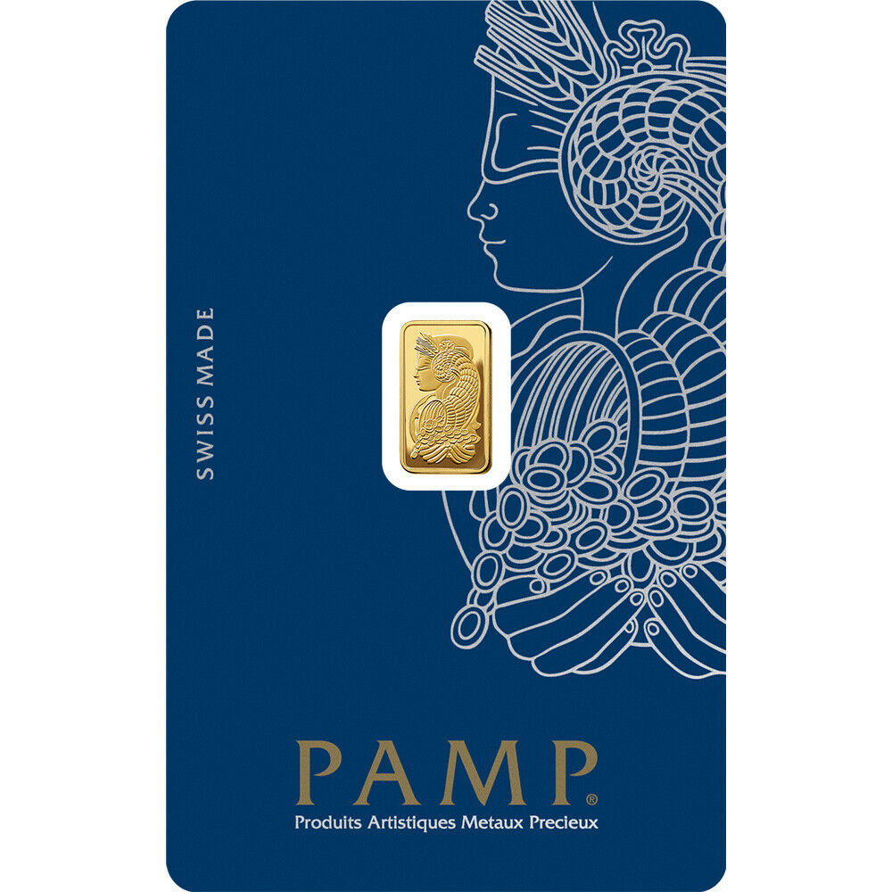 1 gram Gold Bar - PAMP Suisse - Fortuna - 999.9 Fine in Sealed Assay