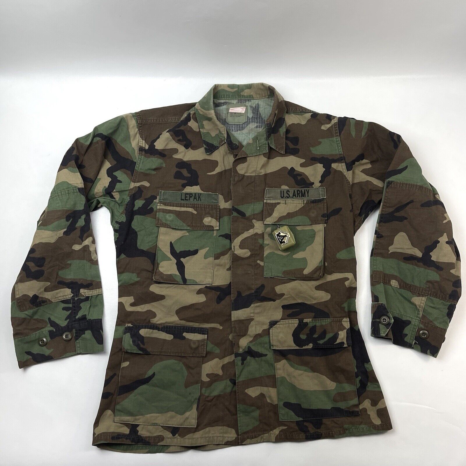 U.S. Army Green/Brown Camouflage Service Jacket Uniform Shirt Men\'s Size M