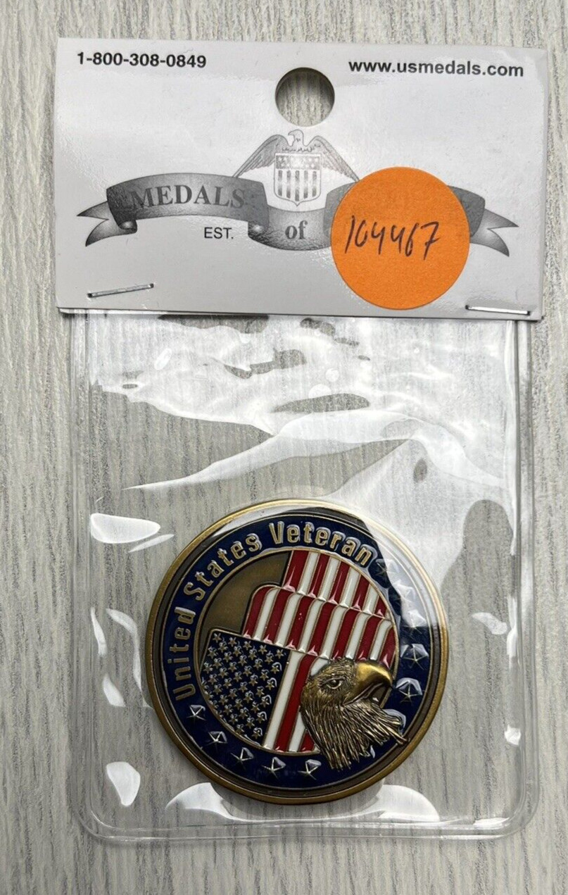 US Veteran Challenge Coin - Served With American Pride Patriotic Military Gift