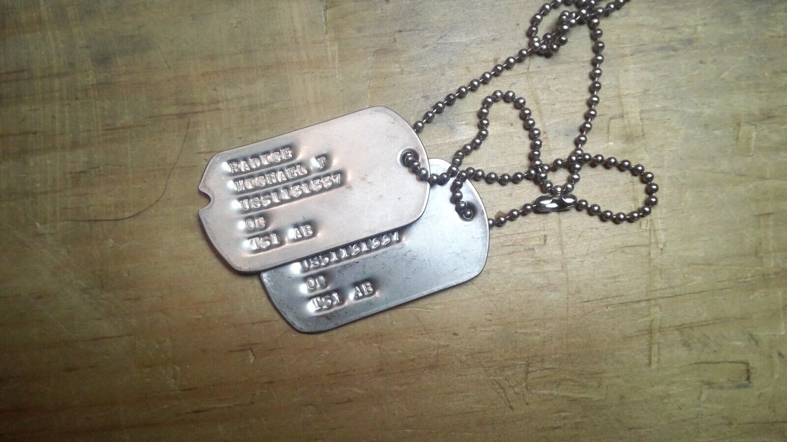 ww2 custom notched military dog tags
