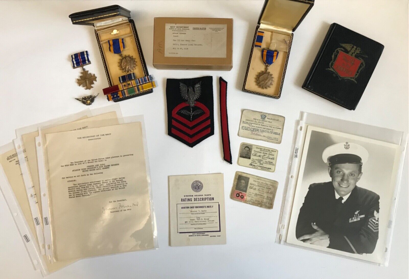WWII USN Patrol Bombing Squadron 26 (VP-26) Medal Grouping / Documents / Photos