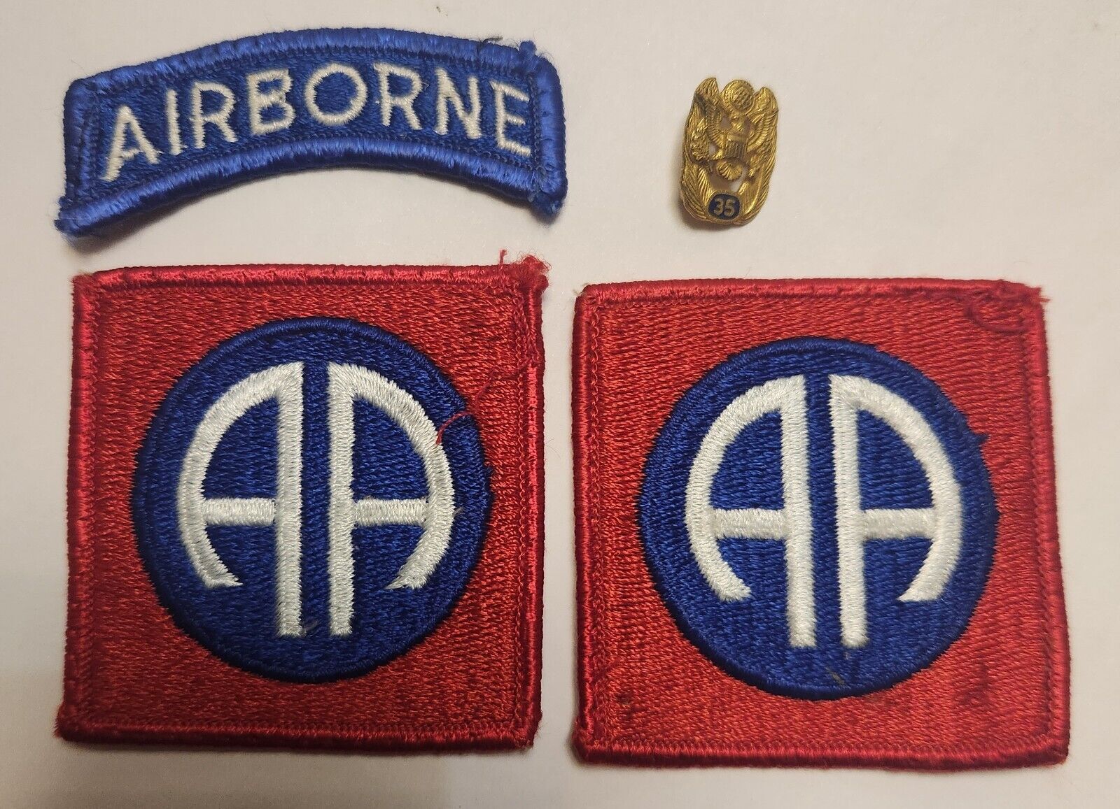 Original Vietnam War U.S. Army 82nd Airborne Division Patch With Svc Pin 