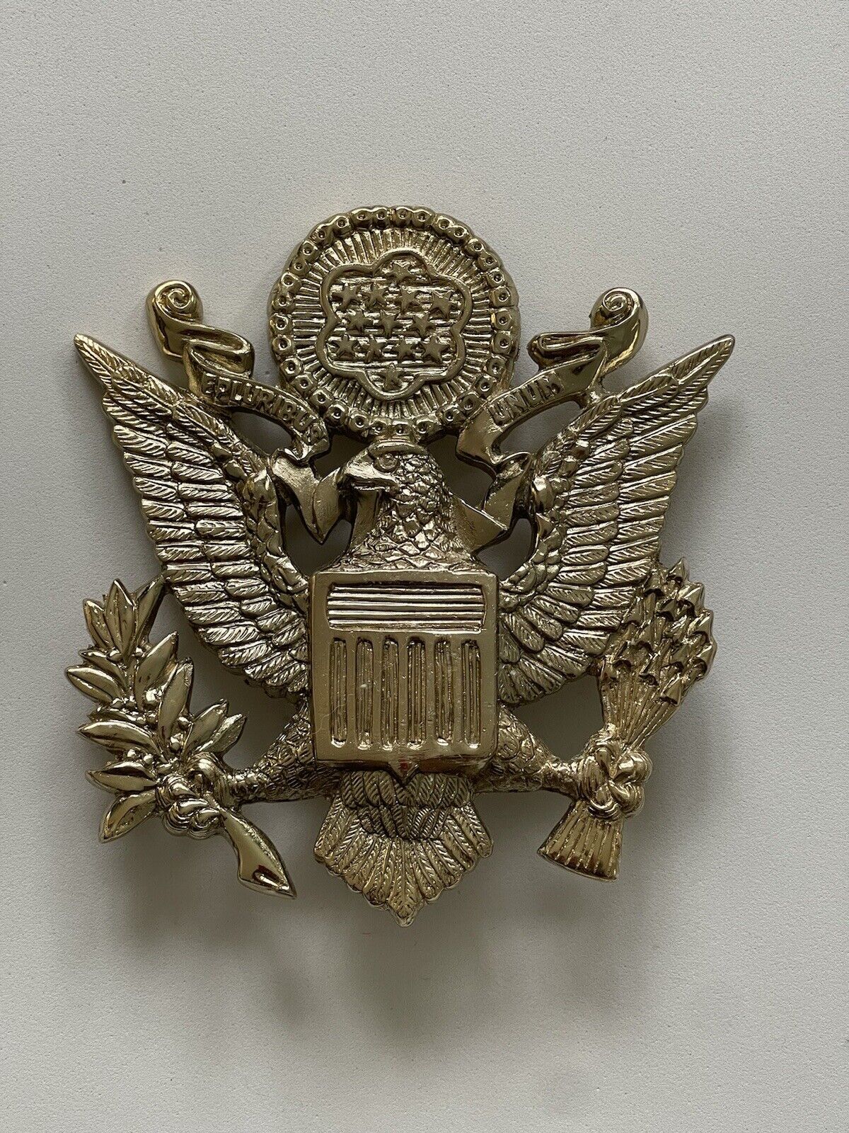 U.S. Army Officer Eagle & Shield Brass Military Wall Mounted Plaque