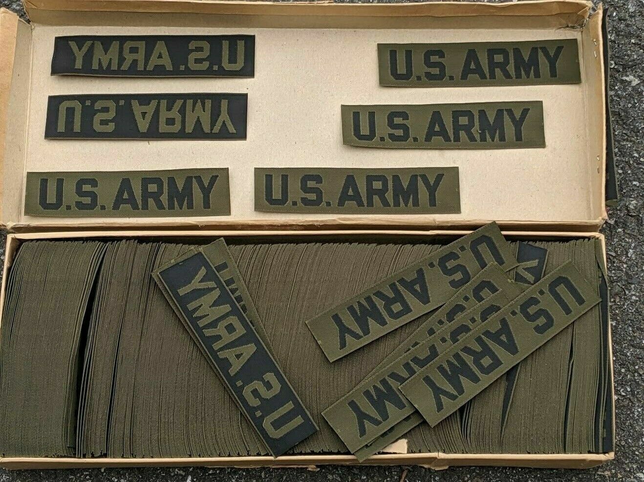 1 Vintage OD US Army Branch Tape Military Uniform Patch Name Tab Insignia USGI