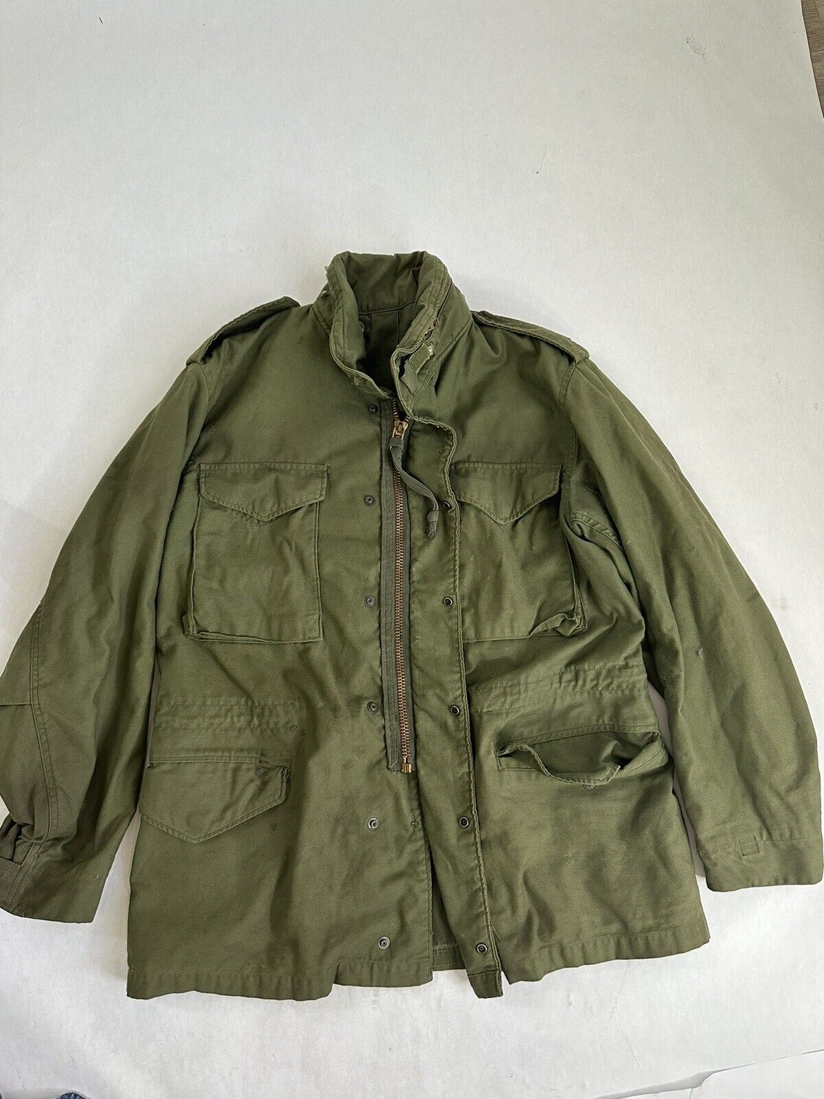 Vintage 70s US Military Field Jacket Cold Weather Coat Men\'s Medium Regular M-65