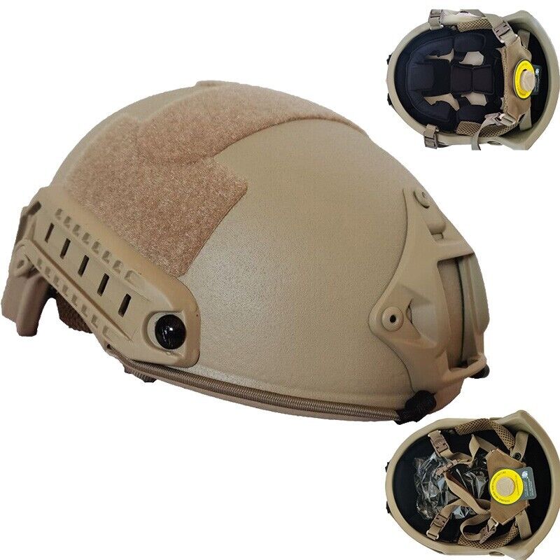 Large Size Tan FAST Ballistic Helmet Level IIIA Bulletproof UHMW-PE Material
