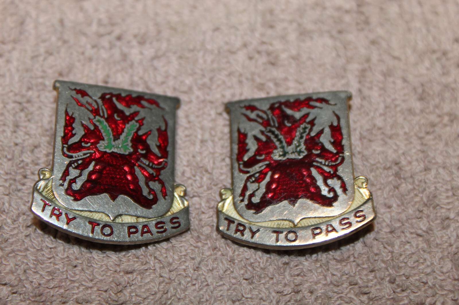 Original 1950s Era U.S. Army "Try to Pass" Distinctive Insignia Matching Set, PB