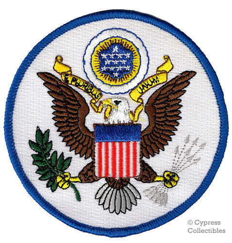 GREAT SEAL OF UNITED STATES iron-on PATCH embroidered EAGLE US USA EMBLEM ROUND
