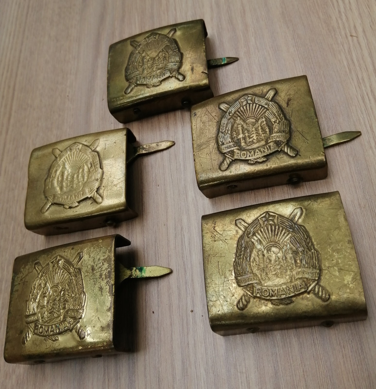 Original Romanian military army officer soldier buckle belt Communist uniform 3