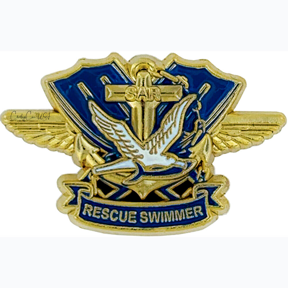 Rescue Swimmer 1.25 inch Lapel Pin